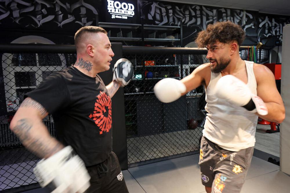 Daniel Magel (li) beim Sparring mit Ayman Piers