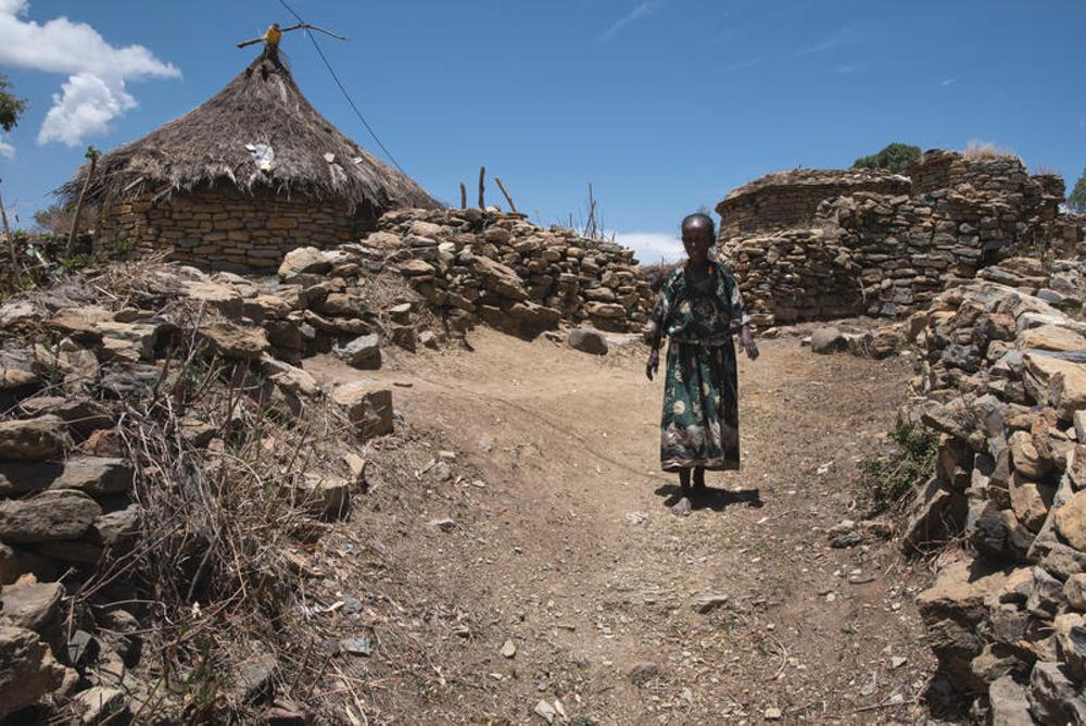 Zerstörtes Dorf in der Nähe der Stadt Samre in Tigray (2023)