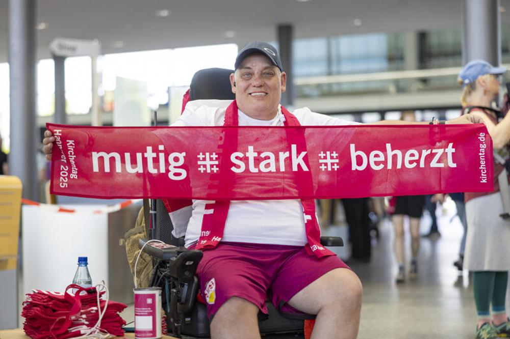 Erwin Siegel beim Kirchentag in Hannover