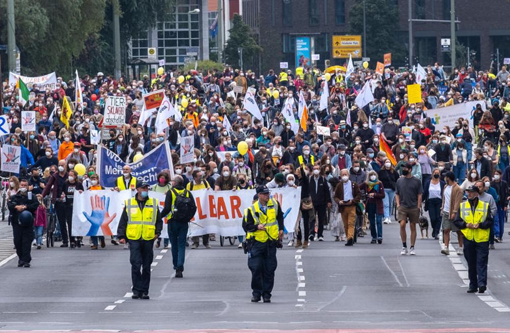 Demonstrationszug in Berlin