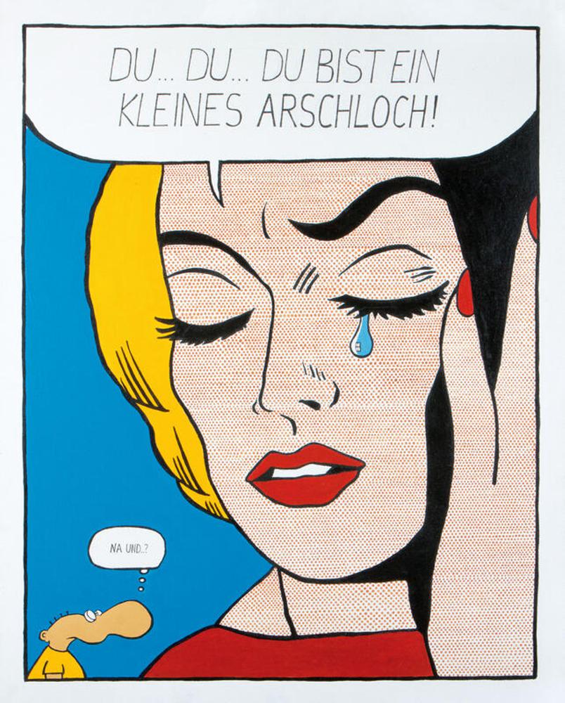 "Roy Lichtenstein, Du...Du...", aus Walter Moers: Arschloch in Öl