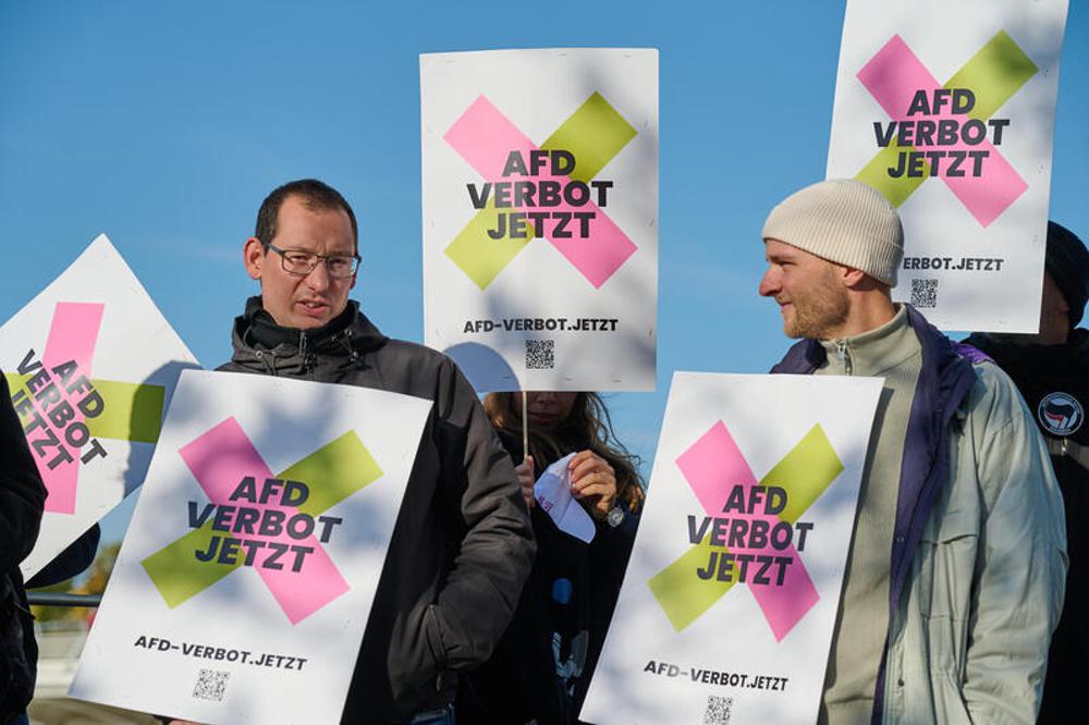 Kundgebung der Kampagne "AfD-Verbot Jetzt!"