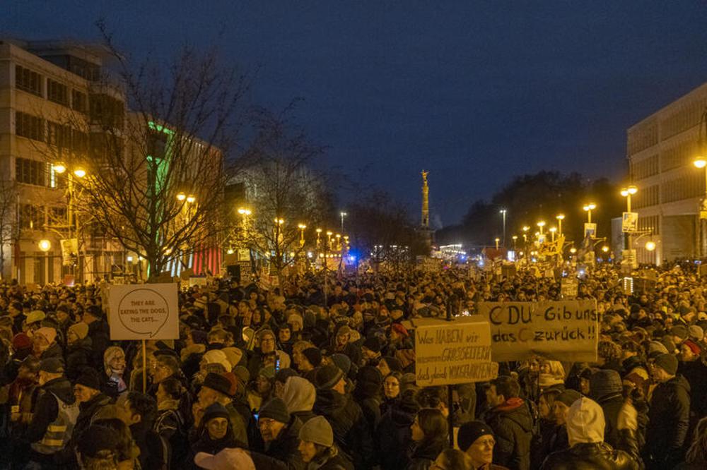 Demonstrationszug in Berlin