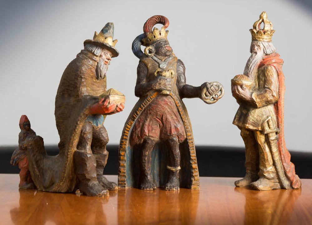 Die umstrittene Melchior-Figur (M.) der Krippe im Ulmer Münster