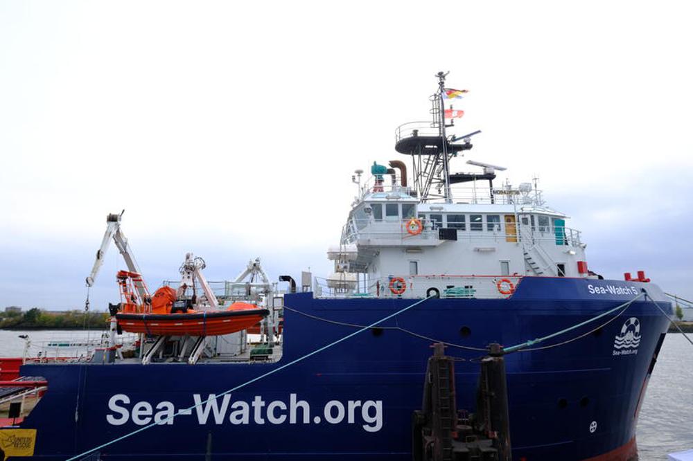 Taufe der "Sea-Watch 5" im November 2022 in Hamburg