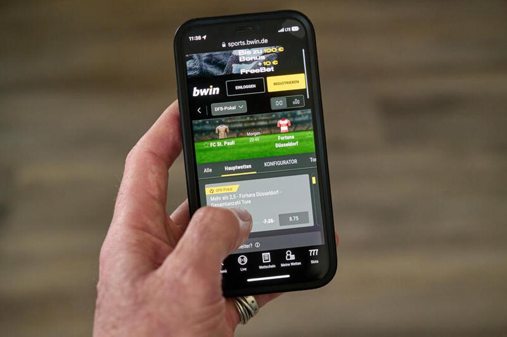 Online-Sportwettenanbieter auf einem Smartphone
