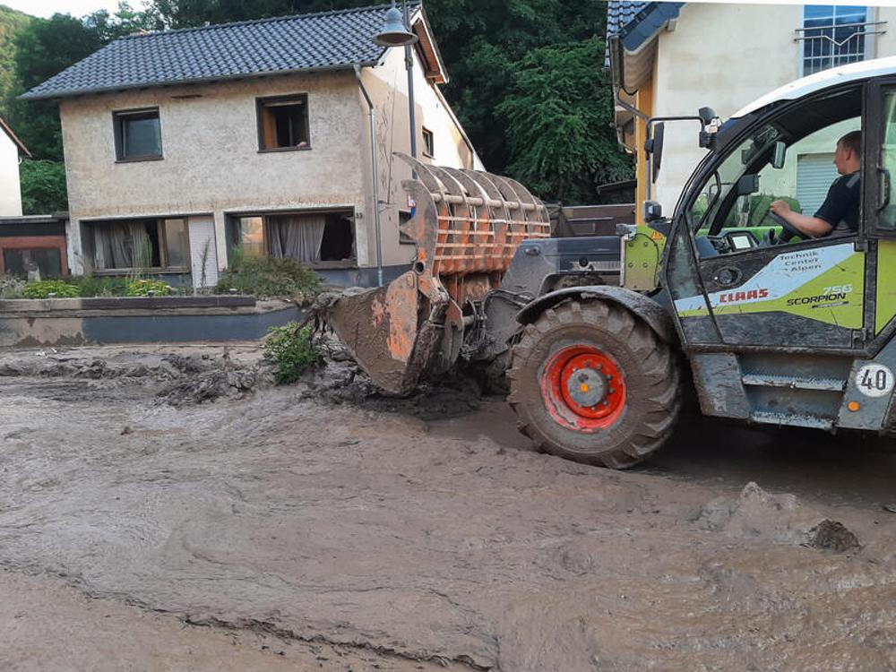 Haus in Altenahr-Altenburg nach der Flutkatastrophe am 14. Juli 2021